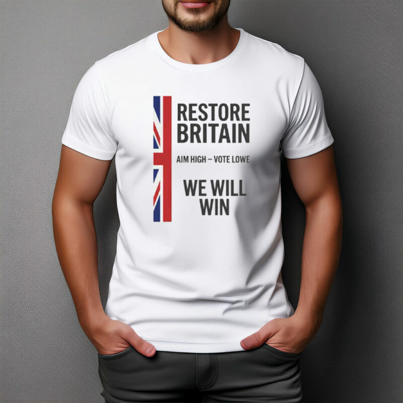 Restore Britain We Will Win Vertical Flag T-Shirt
