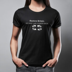 UK Flag Graphic Patriotic Slogan Tee
