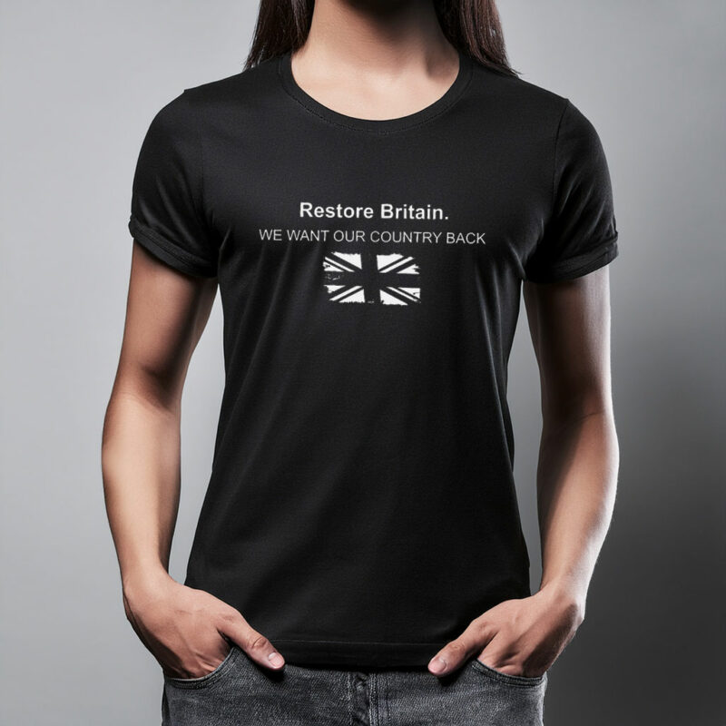 UK Flag Graphic Patriotic Slogan Tee