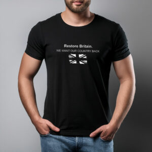 UK Flag Graphic Patriotic Slogan Tee