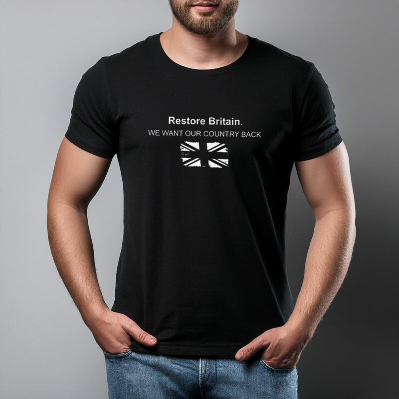 UK Flag Graphic Patriotic Slogan Tee
