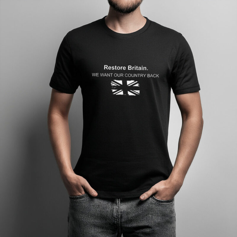 UK Flag Graphic Patriotic Slogan Tee