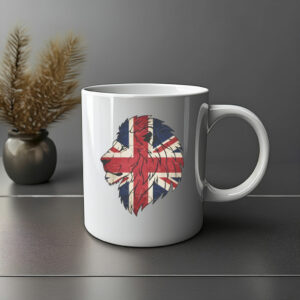 Union Jack Lion Head Graphic T-Shirt