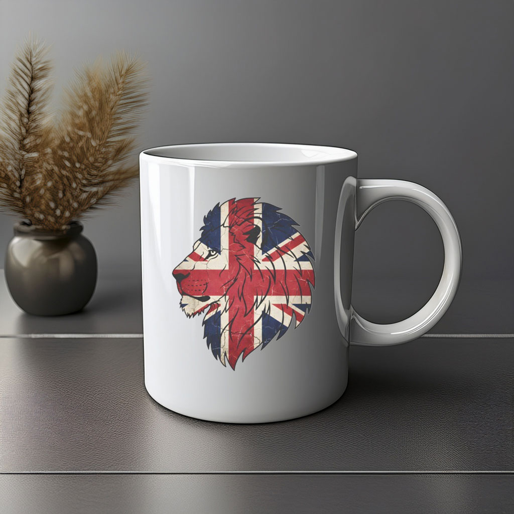 Union Jack Lion Head Graphic T-Shirt