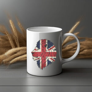Union Jack Lion Head Graphic T-Shirt