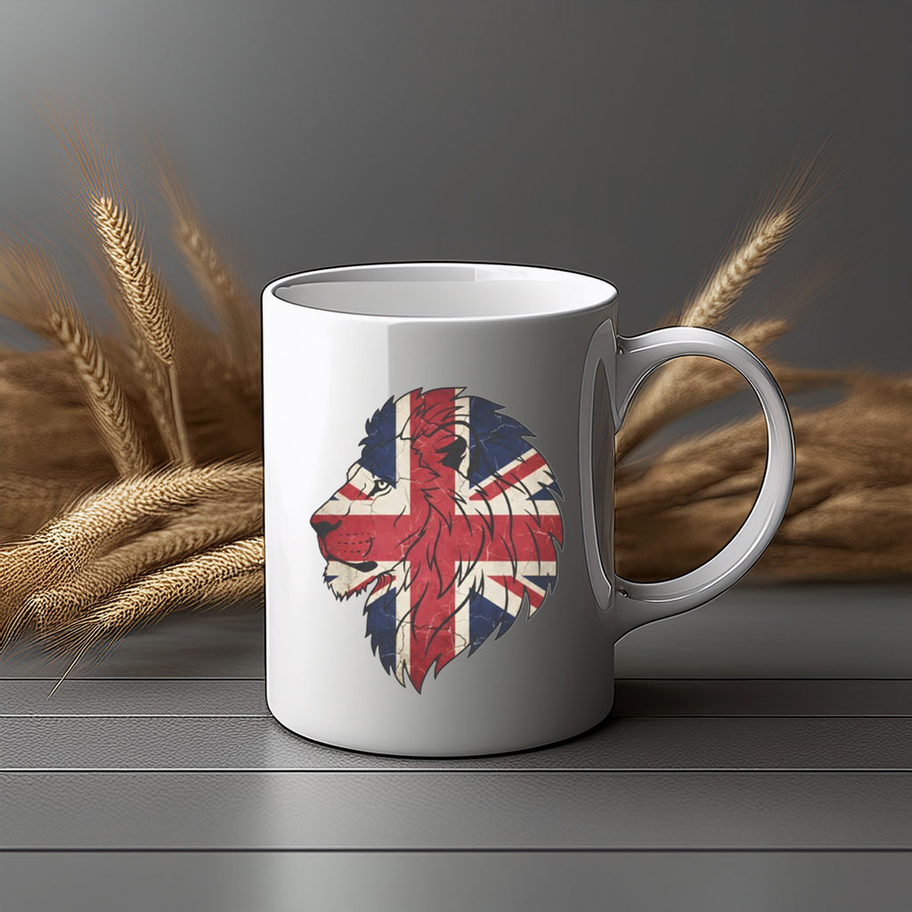Union Jack Lion Head Graphic T-Shirt