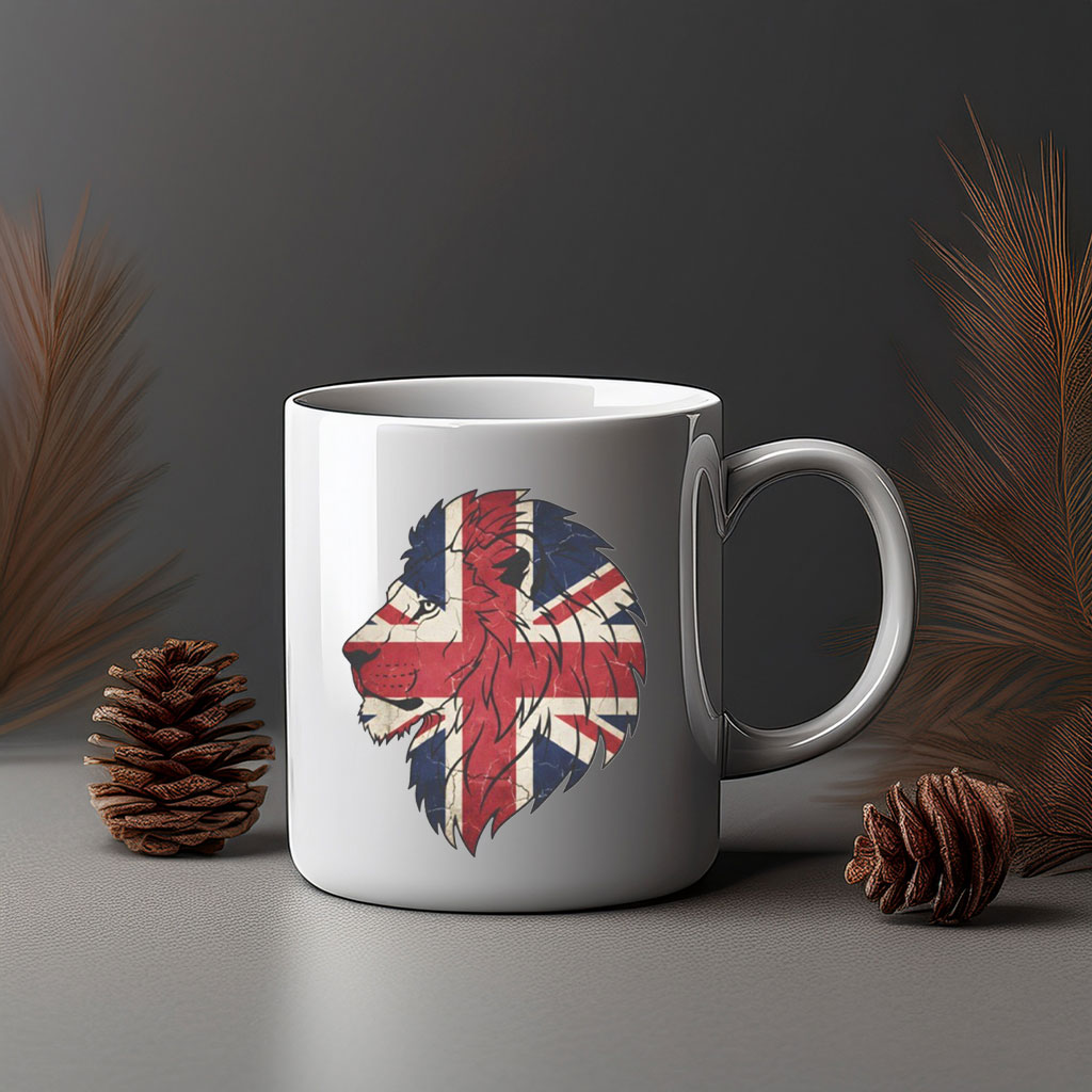 Union Jack Lion Head Graphic T-Shirt