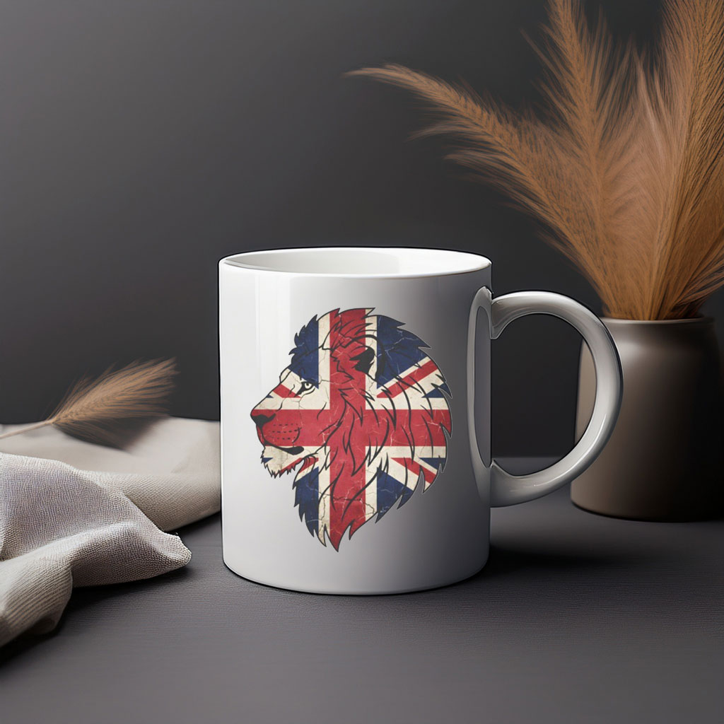 Union Jack Lion Head Graphic T-Shirt