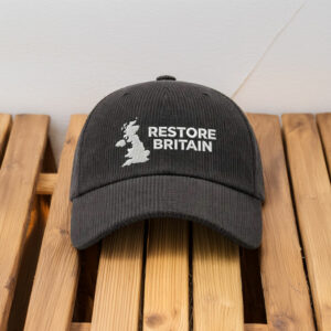 Vintage Restore Britain Embroidered Corduroy Hat