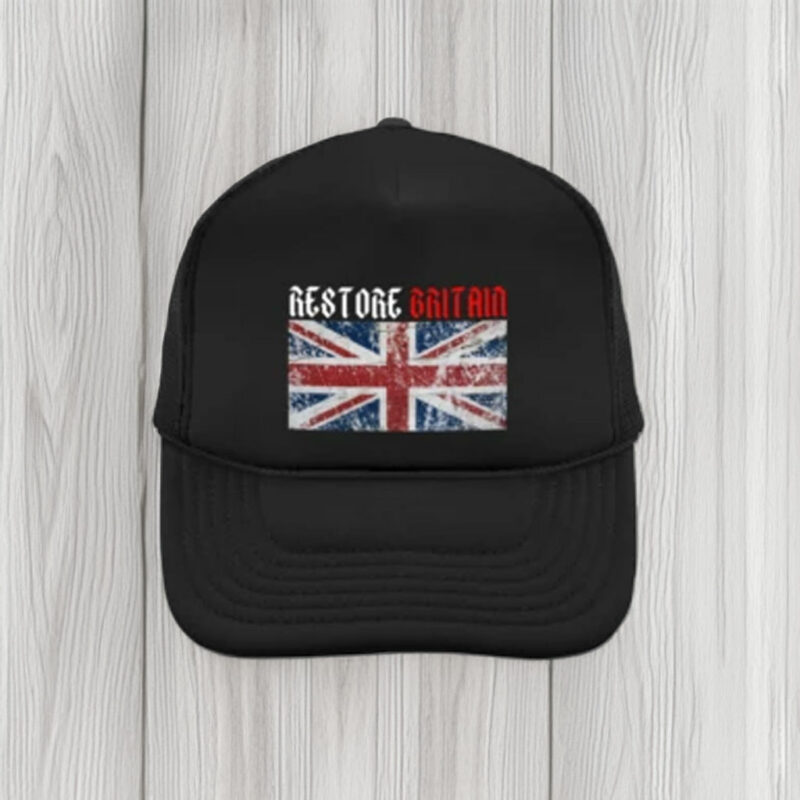 Vintage Restore Britain UK Flag Embroidered Hat