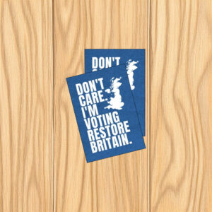 Voting Restore Britain Blue Sticker