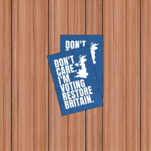 Voting Restore Britain Blue Sticker