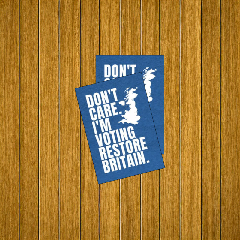 Voting Restore Britain Blue Sticker