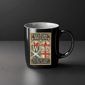 Wales. Ireland. Scotland. England. Wise Up and Vote Lowe Mug