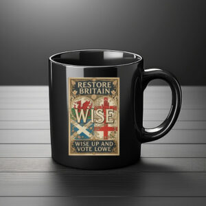 Wales. Ireland. Scotland. England. Wise Up and Vote Lowe Mug