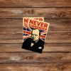Winston Churchill Union Jack Never Surrender Kiss-Cut Sticker