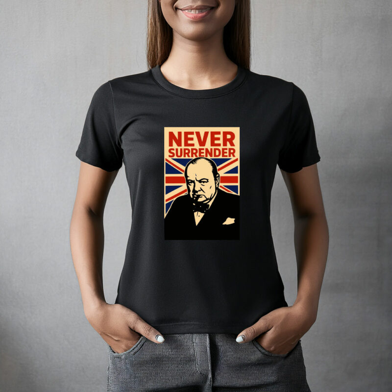 Winston Churchill Union Jack Never Surrender Shirt