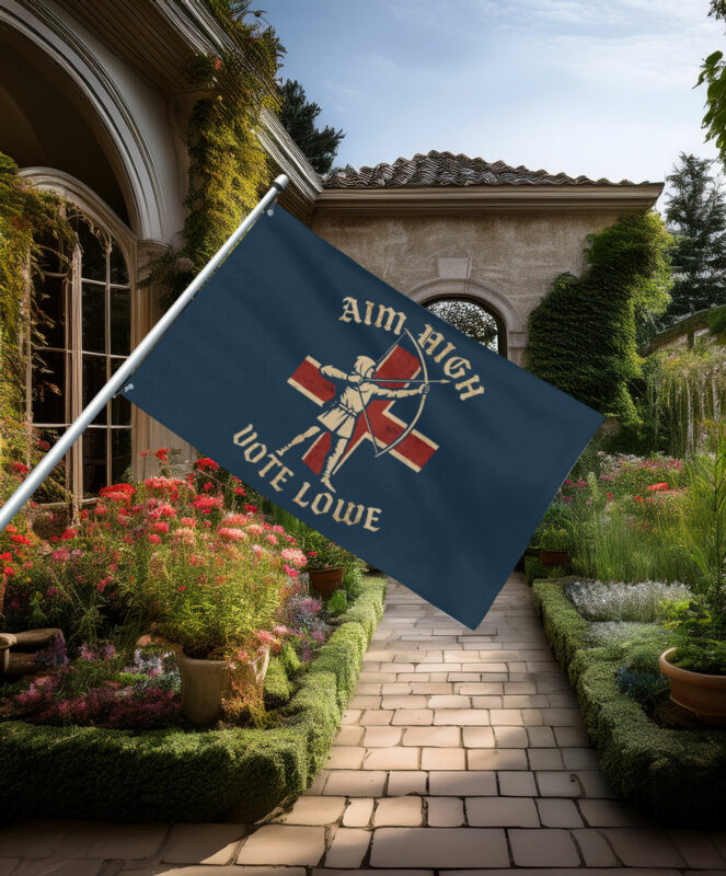 Aim High Vote Lowe Archer Flag