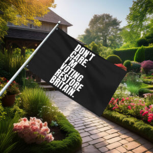 Bold Don't Care I'm Voting Restore Britain Flag