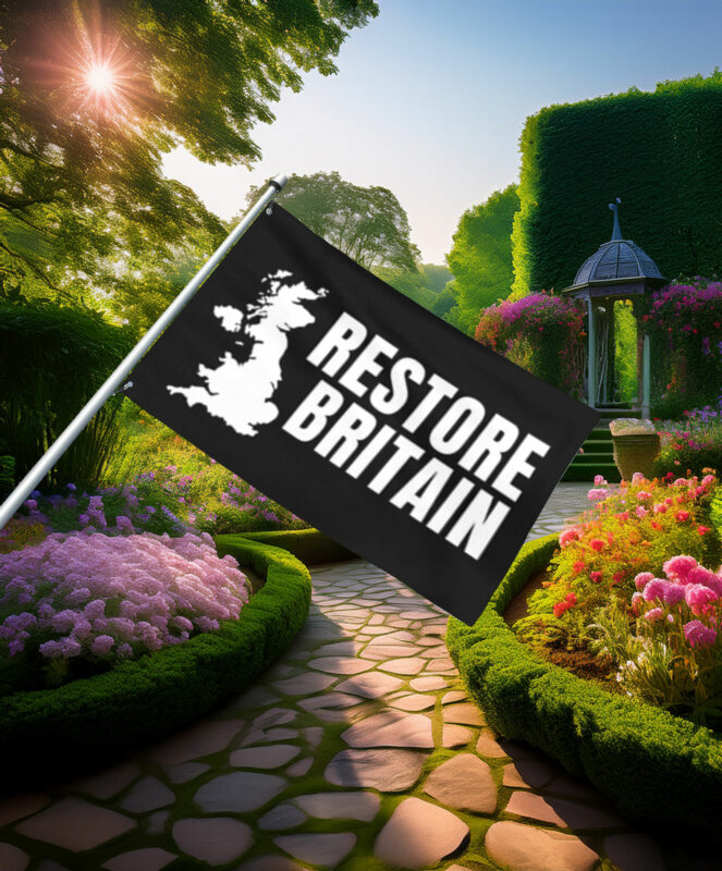 Bold Monochrome Restore Britain Statement Flag