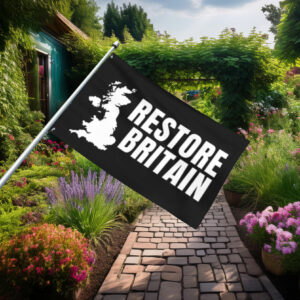 Bold Monochrome Restore Britain Statement Flag