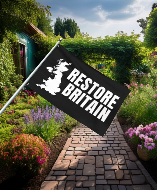 Bold Monochrome Restore Britain Statement Flag