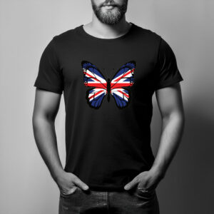 British Butterfly Patriotic T Shirt