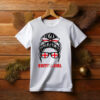 British Girl Shirt England Flag Messy Bun Tee