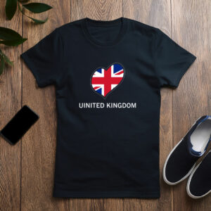 British Pride Graphic Jumper United Kingdom Flag Heart T-Shirt