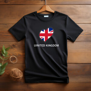 British Pride Graphic Jumper United Kingdom Flag Heart T-Shirt