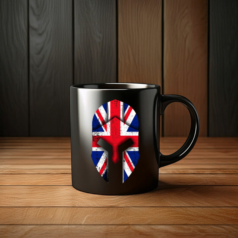 British Spartan Helmet Mug – Warrior Style Coffee Cup