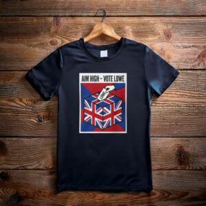 British Union Jack Ballot Box Aim High Vote Lowe T-Shirt