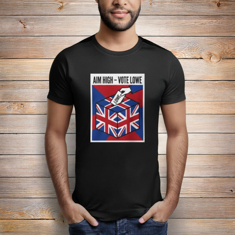 British Union Jack Ballot Box Aim High Vote Lowe T-Shirt
