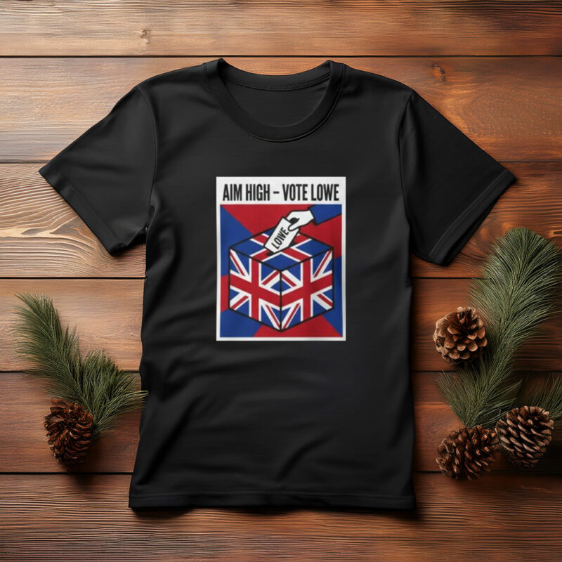 British Union Jack Ballot Box Aim High Vote Lowe T-Shirt