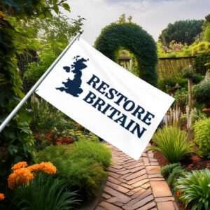 Classic Blue Restore Britain Outline Flag