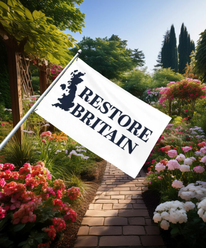 Classic Restore Britain Navy Map Flag