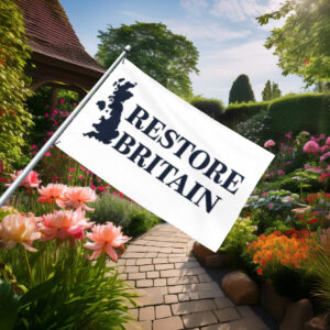 Classic Restore Britain Navy Map Flag