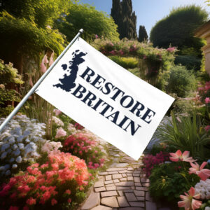 Classic Restore Britain Navy Map Flag