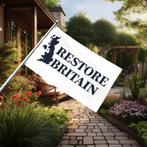 Classic Restore Britain Navy Map Flag