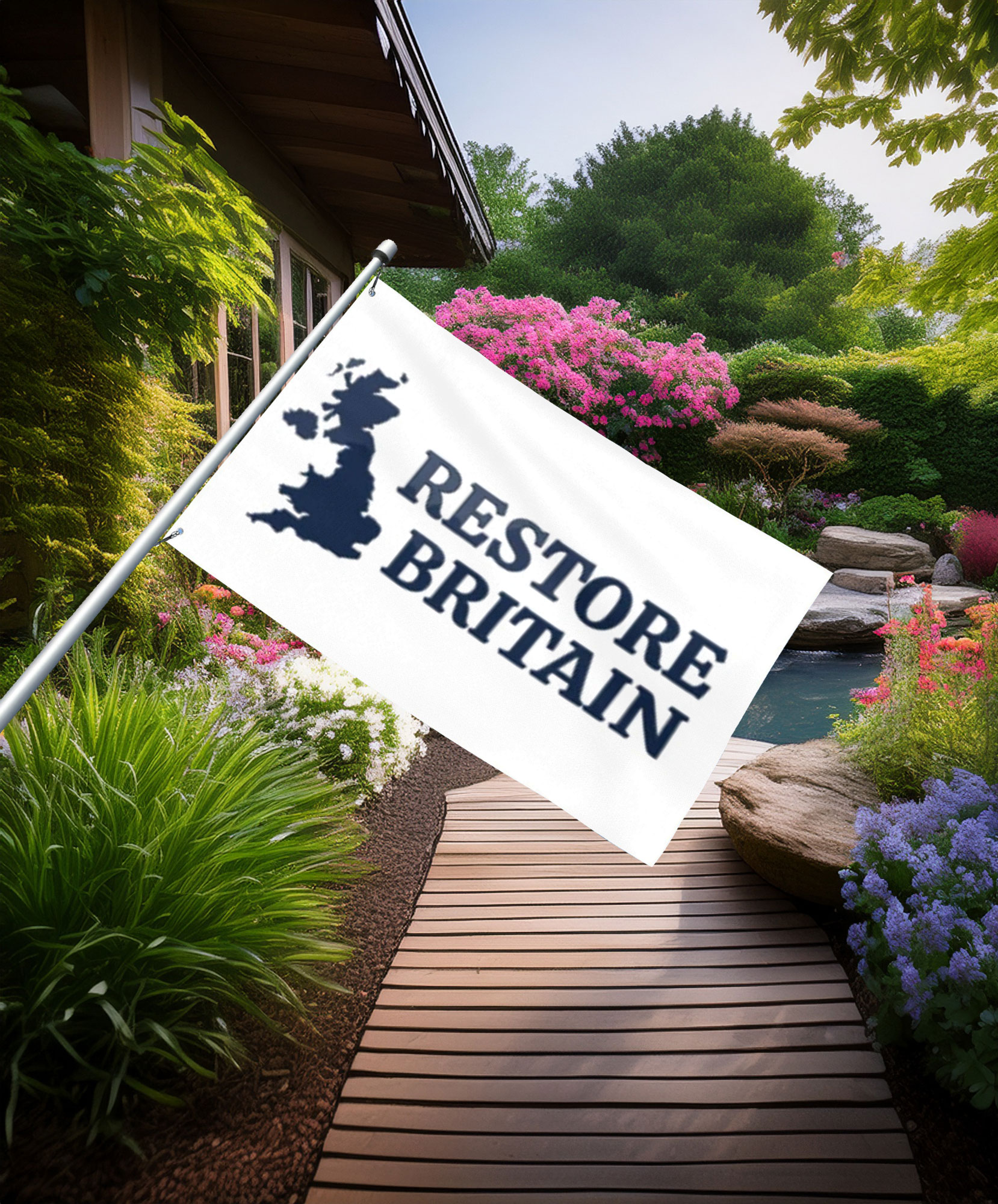 Clean Restore Britain Minimal Map Flag