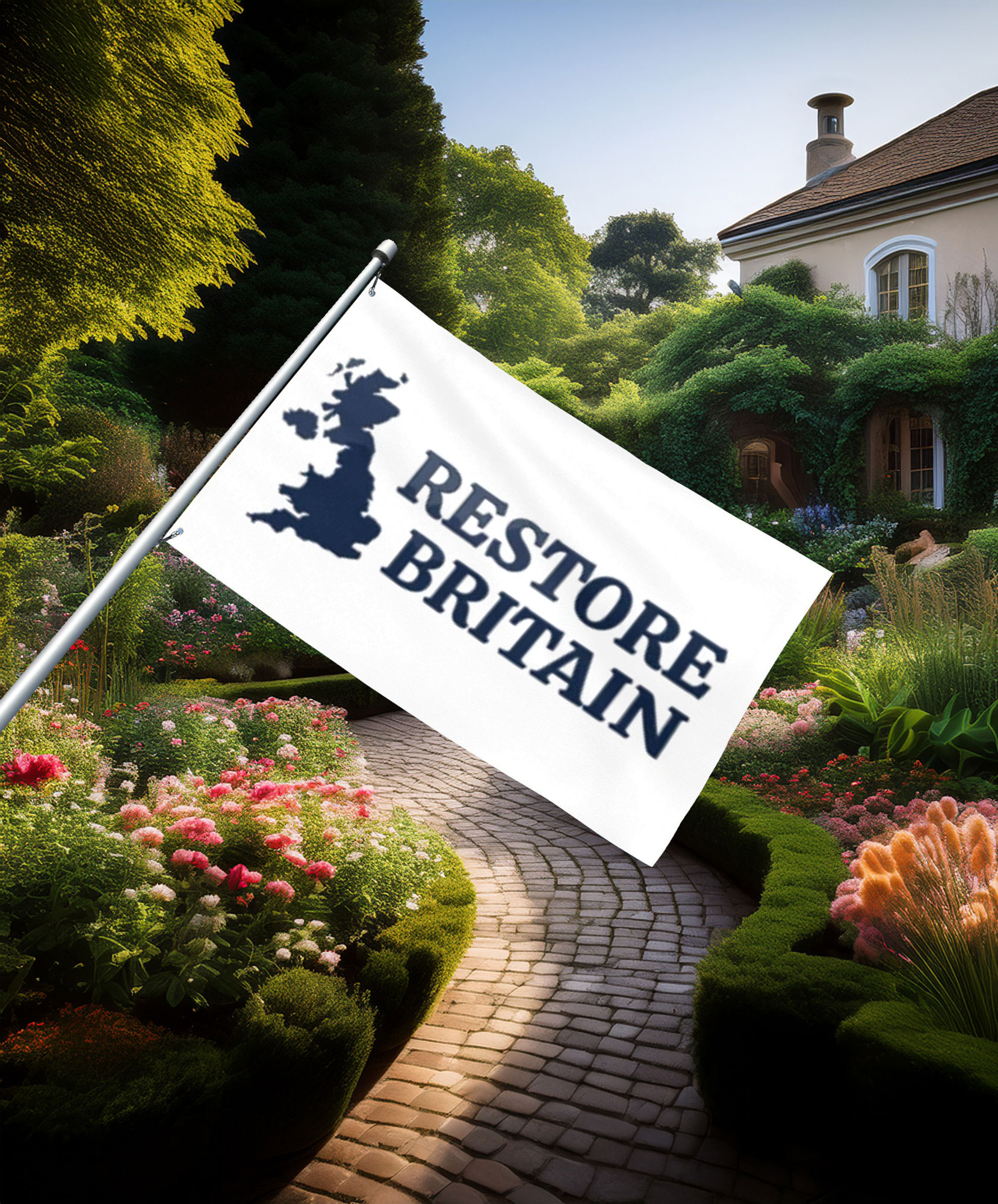 Clean Restore Britain Minimal Map Flag