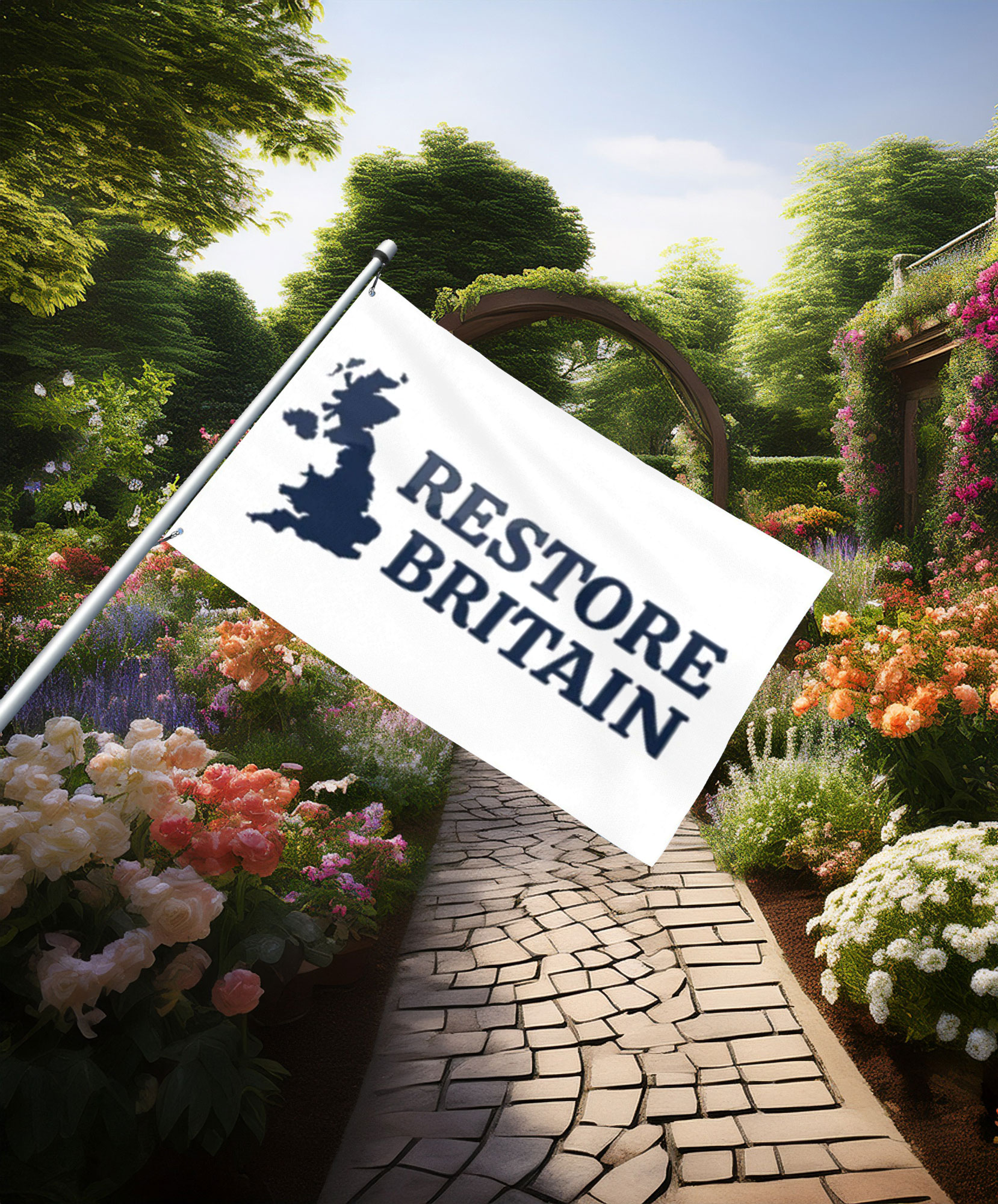 Clean Restore Britain Minimal Map Flag