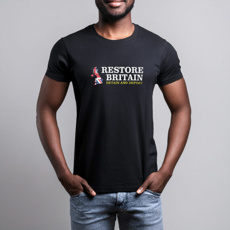 Detain and Deport British Flag Shirt Party UK Politics Restore Britain T-Shirt