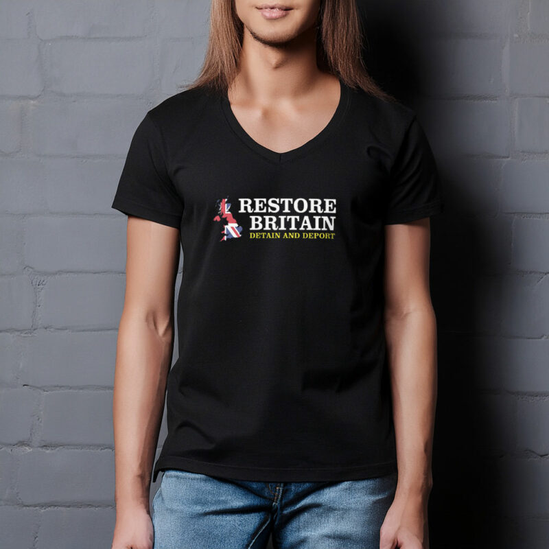 Detain and Deport British Flag Shirt Party UK Politics Restore Britain T-Shirt