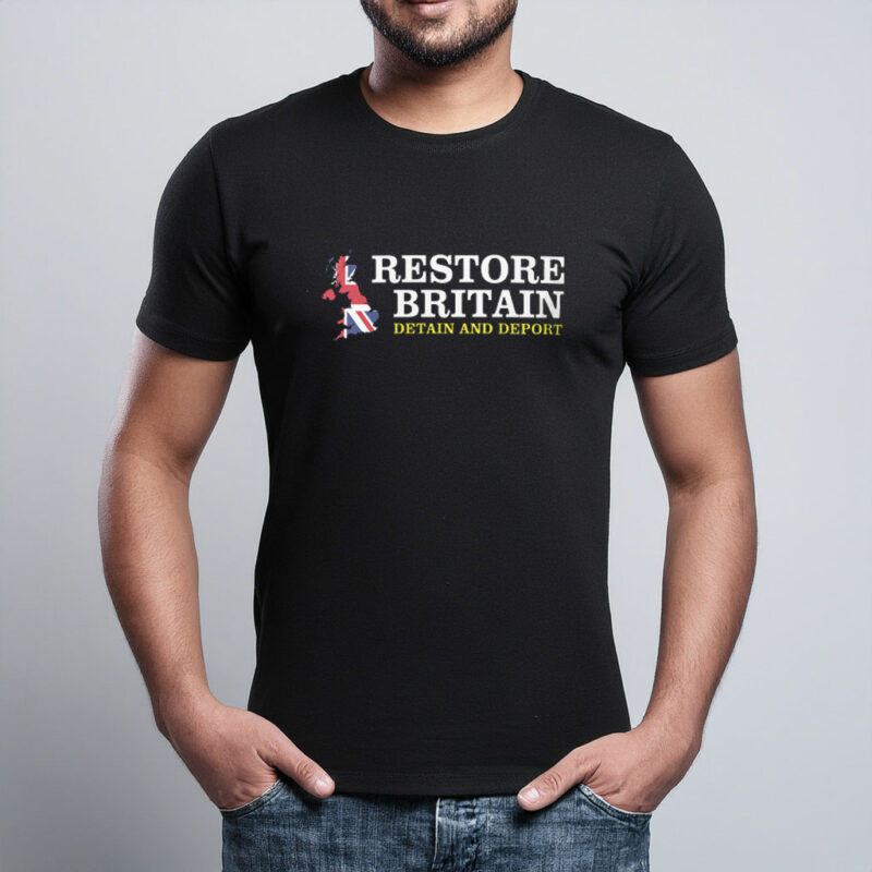Detain and Deport British Flag Shirt Party UK Politics Restore Britain T-Shirt