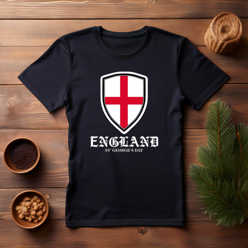 England Flag Tee St. George's Day England Shield T-Shirt
