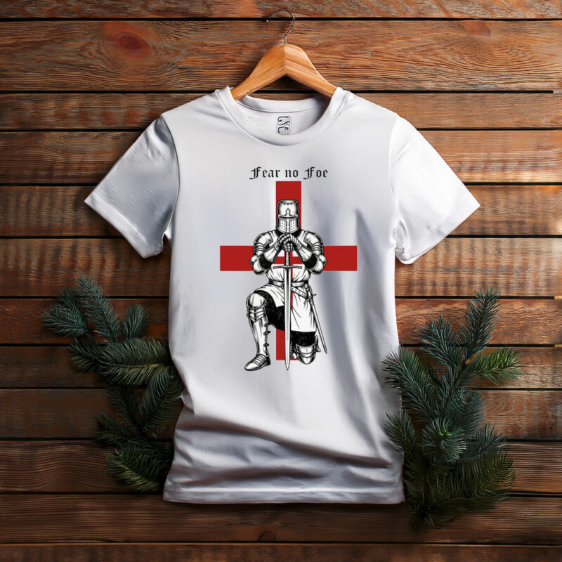 Fear No Foe England Flag T-Shirt – St. George’s Day Patriotic Tee