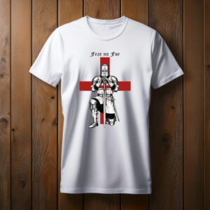 Fear No Foe England Flag T-Shirt – St. George’s Day Patriotic Tee