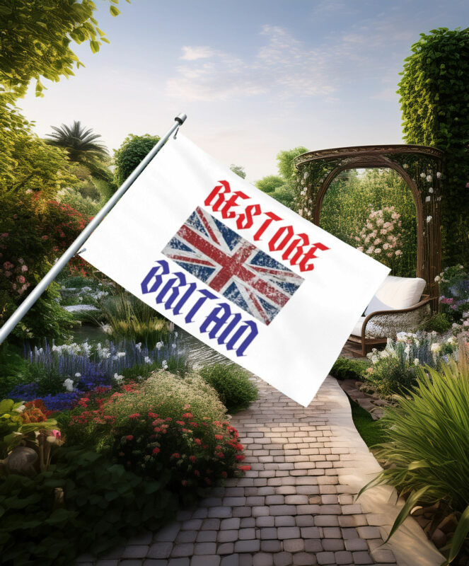 Gothic Union Jack Restore Britain Flag