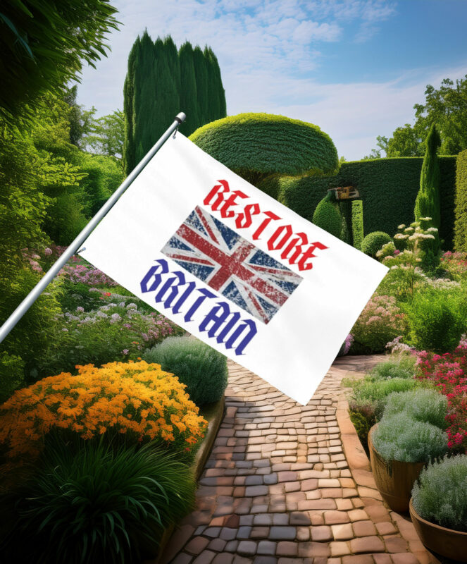 Gothic Union Jack Restore Britain Flag